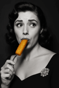 black and white fish finger